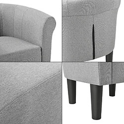 Acheter En.casa Fauteuil design moderne - Gris clair