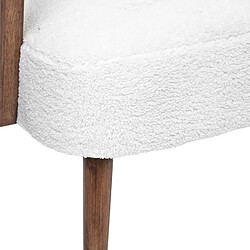 Atmosphera Fauteuil à boucle avec accoudoirs Chiara - Blanc