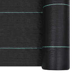 VidaXL Toile de paillage - 1 x 25 m - Noir