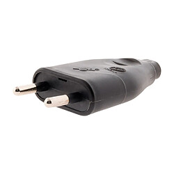 Zenitech Fiche mâle 2P 6A - Noir