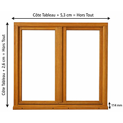 Acheter GD Fenêtre Bois 2 Vantaux - H75 x L100