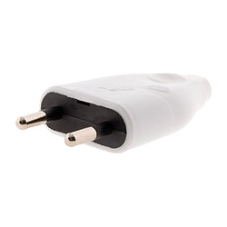 Zenitech Fiche mâle 2P 6A - Blanc