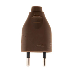 Zenitech Fiche mâle 2P 6A - Marron