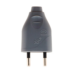 Zenitech Fiche mâle 2P 6A - Gris