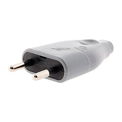 Zenitech Fiche mâle 2P 6A - Gris