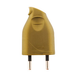Zenitech Fiche mâle 2P 6A latérale - Or