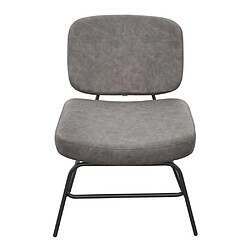 Avis The Home Deco Factory Fauteuil lounge en polyuréthane Detroit Gris.