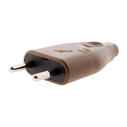 Zenitech Fiche mâle 2P 6A - Marron
