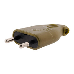 Zenitech Fiche mâle 2P 6A latérale - Or