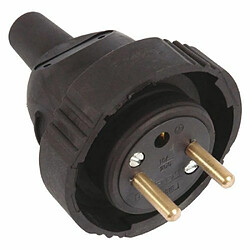 Debflex Fiche mâle 2P+T 16 A - Noir pas cher