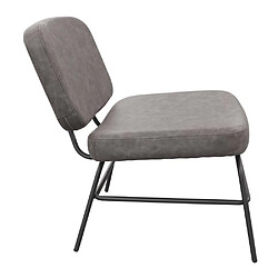 Acheter The Home Deco Factory Fauteuil lounge en polyuréthane Detroit Gris.