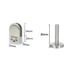 Avis Wewoo Clip de fixation pour tige en verre acier