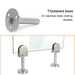 Wewoo Clip de fixation pour tige en verre acier pas cher