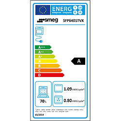 Four intégrable multifonction 70l 60cm a pyrolyse inox - sfp6401tvx1 - SMEG