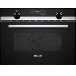 Siemens CM585AGS0 Four combiné encastrable - 44L - Inox/Noir - 900W micro-ondes - 1750W gril - Touches à effleurement