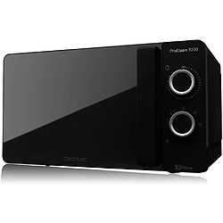 Cecotec ProClean 3030 - Noir Four micro-ondes monofonction - 700 W - 6 niveaux de puissance - commandes mécaniques - décongélation automatique - cavité peinte - porte latérale