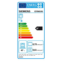 Four intégrable combi vapeur 47l 60cm a+ hydrolyse noir - CS736G1B1 - SIEMENS