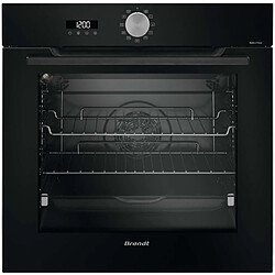 Brandt BOP7536B Four intégrable - Pyrolyse - 73L - Noir - Chaleur tournante - OptiSteam