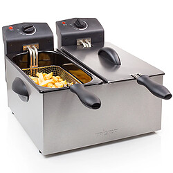 Friteuse inox 2x3l 2x1800w - FR-6937 - TRISTAR