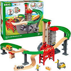 Brio Circuit de train en bois plateforme multimodale