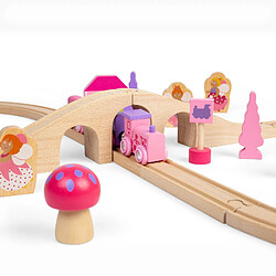 Avis Bigjigs rail Coffret train féerique en bois - Rose