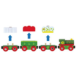 Bigjigs rail Train de dinosaures en bois