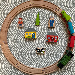 Bigjigs Toys Mon Premier Circuit de Train en Bois pas cher