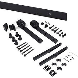 Emuca kit quincaillerie porte coulissante Barn - noir