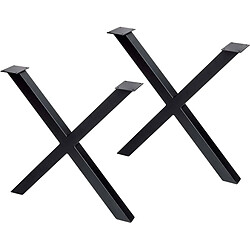 EMUCA Pieds Cross pour table - Noir