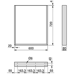 EMUCA Pieds Square Blanc