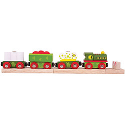 Bigjigs rail Train de dinosaures en bois