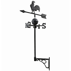 L'Héritier Du Temps Girouette Murale Motif Coq - Fonte Grise