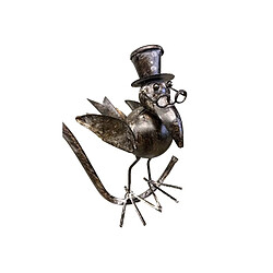 Acheter L'Héritier Du Temps Tuteur Tige Double Oiseaux Fer Patiné Marron