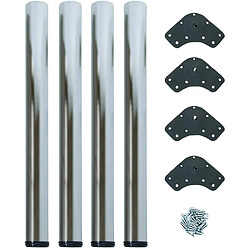 EMUCA Pieds de table en acier 60 mm