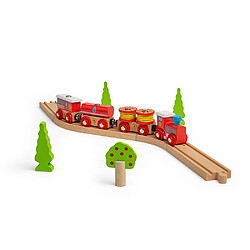 Bigjigs rail train d’incendie et de secours en bois
