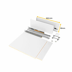 Emuca kit tiroir Vertex cuisine H93 mm pas cher