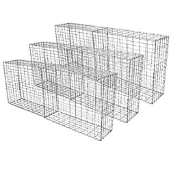Monstershop Lot de 6 paniers gabions 100x80x30