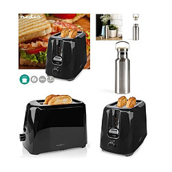 Nedis Grille-pain 2 fentes - Noir