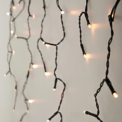 Ledkia Rideau Guirlande LED Extérieur Carambano Blanc Chaud