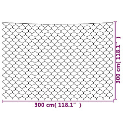 vidaXL Filet lumineux Noël 3x3m Blanc Froid pas cher