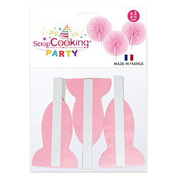 ScrapCooking 3 Mini-Rosaces Papier - Rose