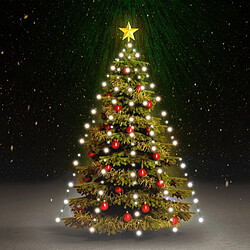 vidaXL Guirlande de Noël 210 LEDs - Blanc froid