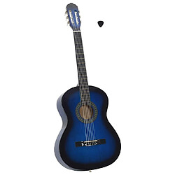 vidaXL Guitare Débutants Bleu 4/4