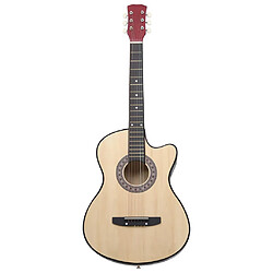 vidaXL Guitare acoustique pan coupé 38" - Tilleul