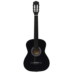 vidaXL Guitare 3/4 Noir