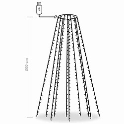 VidaXL Guirlande 300 LED Bleu 300 cm pas cher