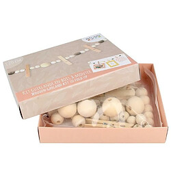 Artemio Coffret DIY Décorations de Noël Kit guirlande décorative - Bois - 120 cm - Personnalisable - Pince à linge incluse