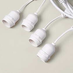 Ledkia Guirlande Extérieure 5.5m Blanc 8 Douilles pas cher