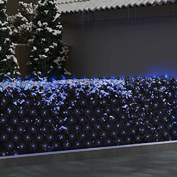 Avis vidaXL Filet lumineux bleu 4x4 m