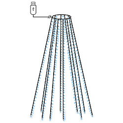 vidaXL Guirlande Arbre Noël 400 LED Bleu